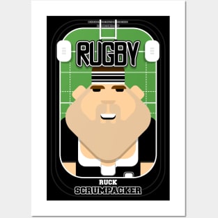 Rugby Black - Ruck Scrumpacker - Bob version Posters and Art